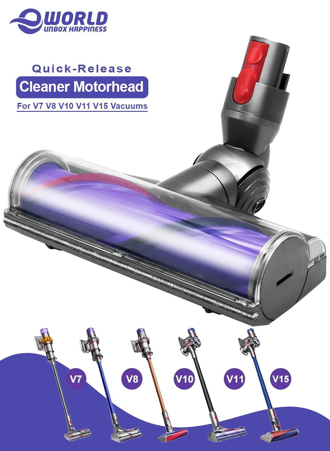 Compare QuickRelease Motorhead Cleaner – Electric Vacuum Head Replacement Compatible with V7, V8, V10, V11, V15 Models, Ideal for Hardwood Floors and Carpets at KSA Price