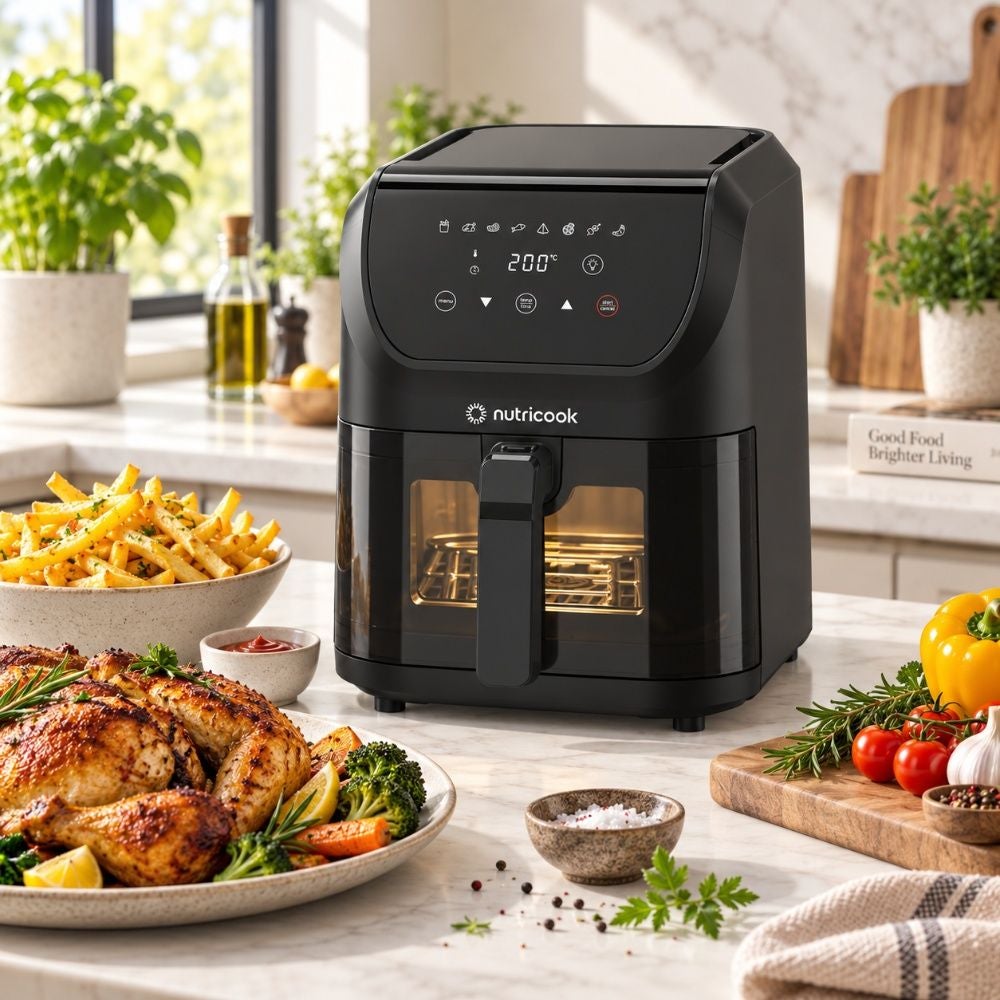 Compare Slim XL Vision Air Fryer 5L 1500W Black for Healthy Frying, Roasting & Family Meals NCAFS528V at KSA Price