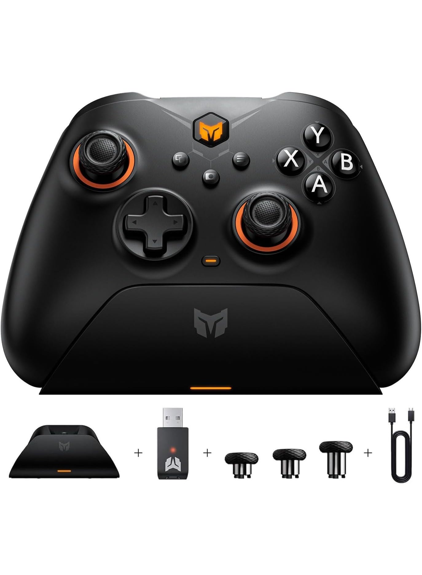 Compare BIGBIG WON Gale Hall Gaming Controller, Wireless & Wired Gamepad, 2000Level Precision Joysticks, 12Bit ADC, Zero Dead Zone, Anti Stick Drift, 1000mAh Battery, Charging Dock, 2.4G Bluetooth, Gyroscope, Macro, for PC Switch iOS Android at KSA Price