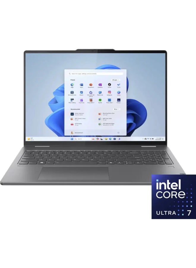 Compare Yoga 7i 2in1 Laptop With 16 Inch 2K Touchscreen Display, Core Ultra 7 155U Processor16GB RAM1TB SSDIntel UHD GraphicsWindows 11 Home English Storm Grey at KSA Price