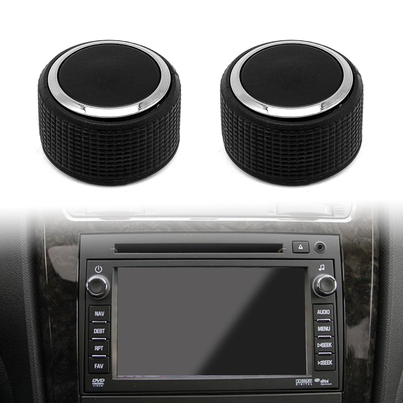 Compare 2 Pcs Rear Radio Audio Volume Control Knob Dial Tuner Compatible with 0713 Chevy Tahoe Chevrolet Silverado GMC Acadia Sierra Denali Yukon GM Radio Repair Kit Replacement 22912547 at KSA Price