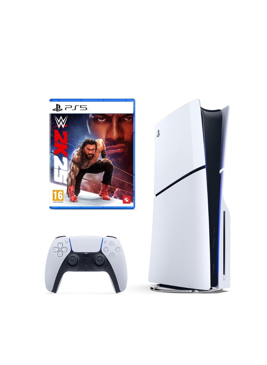 Sony PlayStation 5 Slim Disc with + WWE 2K25…