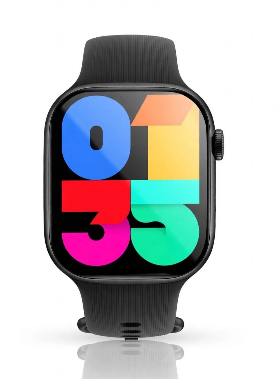 Compare W01 Smart Watch 2.2 Inch Waterproof Sports Smartwatch with 2 Straps, Fitness Tracker, Magnetic Charging, 230mAh Battery, Sports Modes for Android & iOS black at KSA Price