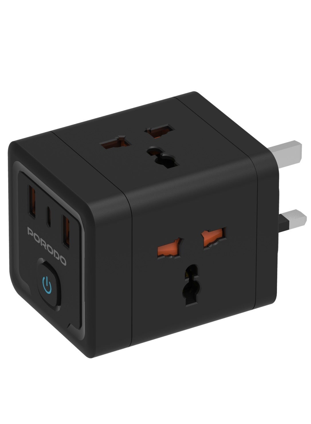 4 AC Universal Power Block Adapter 2500W/ 2 USB-A/1…