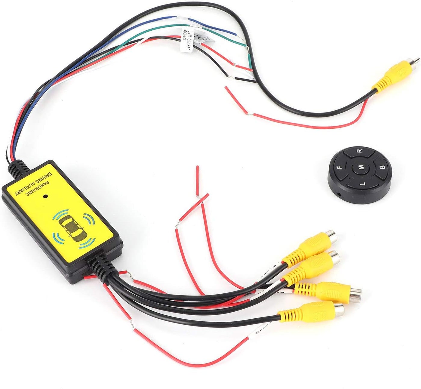 Compare Car Video Converter, 4‑In‑1‑Out Reversing Video Converter Cable 360 ​​Degree Panoramic Video Switch Box Switcher with Remote Control Support decoder at KSA Price
