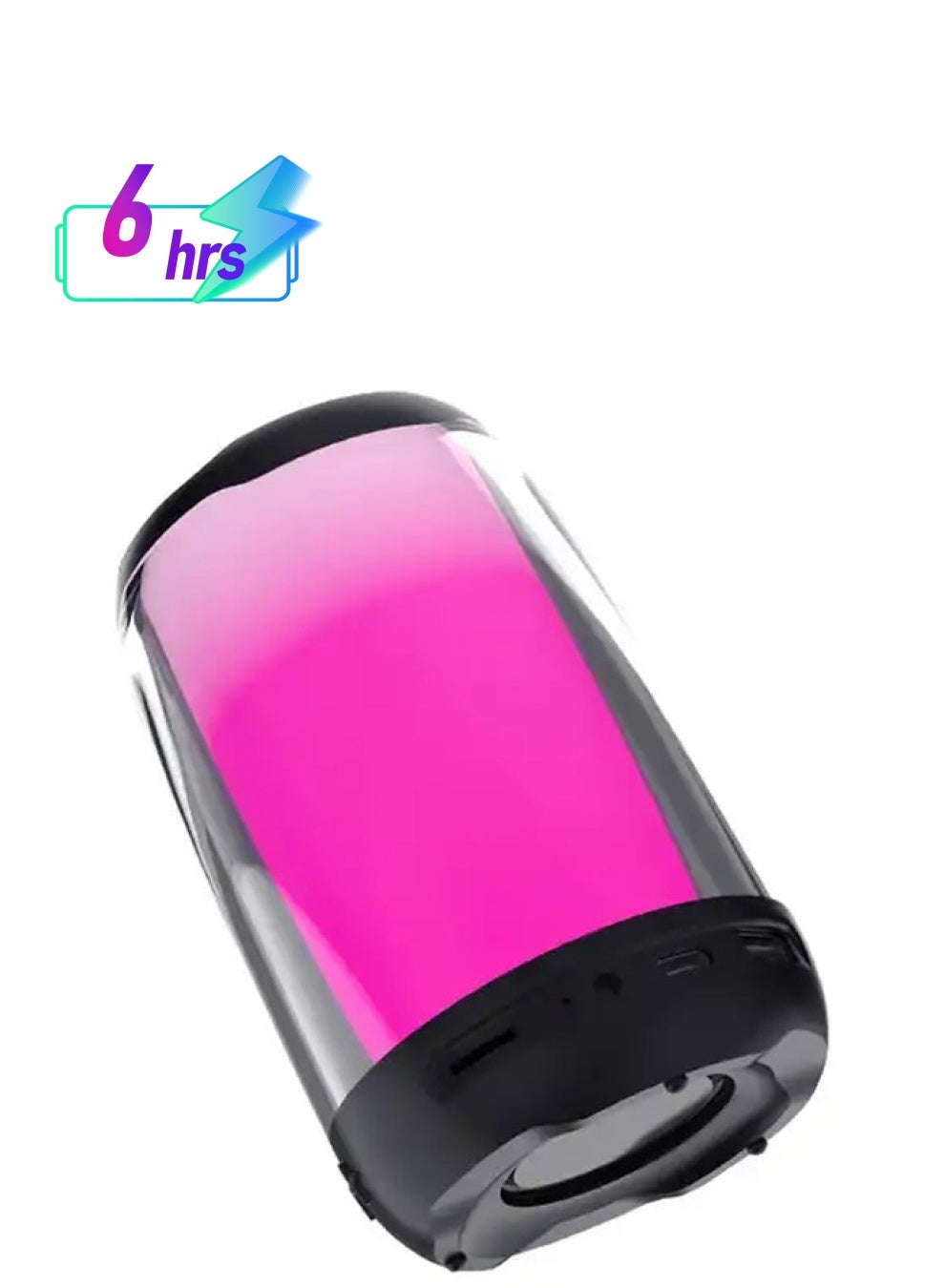Compare Wireless Mini Bluetooth Portable Speaker with RGB LED Light Portable Speaker with Enhanced Bass Waterproof 46H Playtime LED Speaker for Travel, Outdoor Black at KSA Price