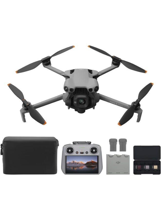 Compare Mini 5 Pro Fly More Combo Plus, DJI RC 2, 1Inch CMOS, Obstacle Sensing, ActiveTrack 360°, 225° Gimbal Rotation, Extended Battery LifeMOIAT Certified, UAE Version, Official Warranty Support at KSA Price
