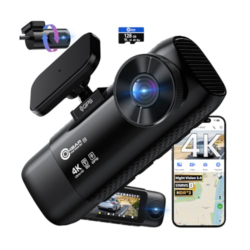 Compare OMBAR T1 4K 3 Channel Dash Cam, STARVIS 2 IMX678 Sensors, Free 128GB Card, 2025 New Full Color HDR Night Vision, 4K+1080P+1080P Triple Car Camera,5G WiFi, 24H Parking Mode, Support 512GB Max at KSA Price
