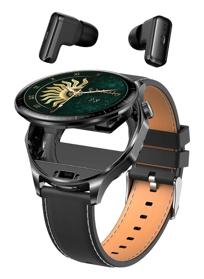 Compare Full View Smart Watch With Earplugs, 2IN1TWS Smart Watch, 1.43 Colorful AMOLED Display Smart Watch For Android And iOS, Waterproof Fitness Tracker Long Standby  Watch T98 at KSA Price