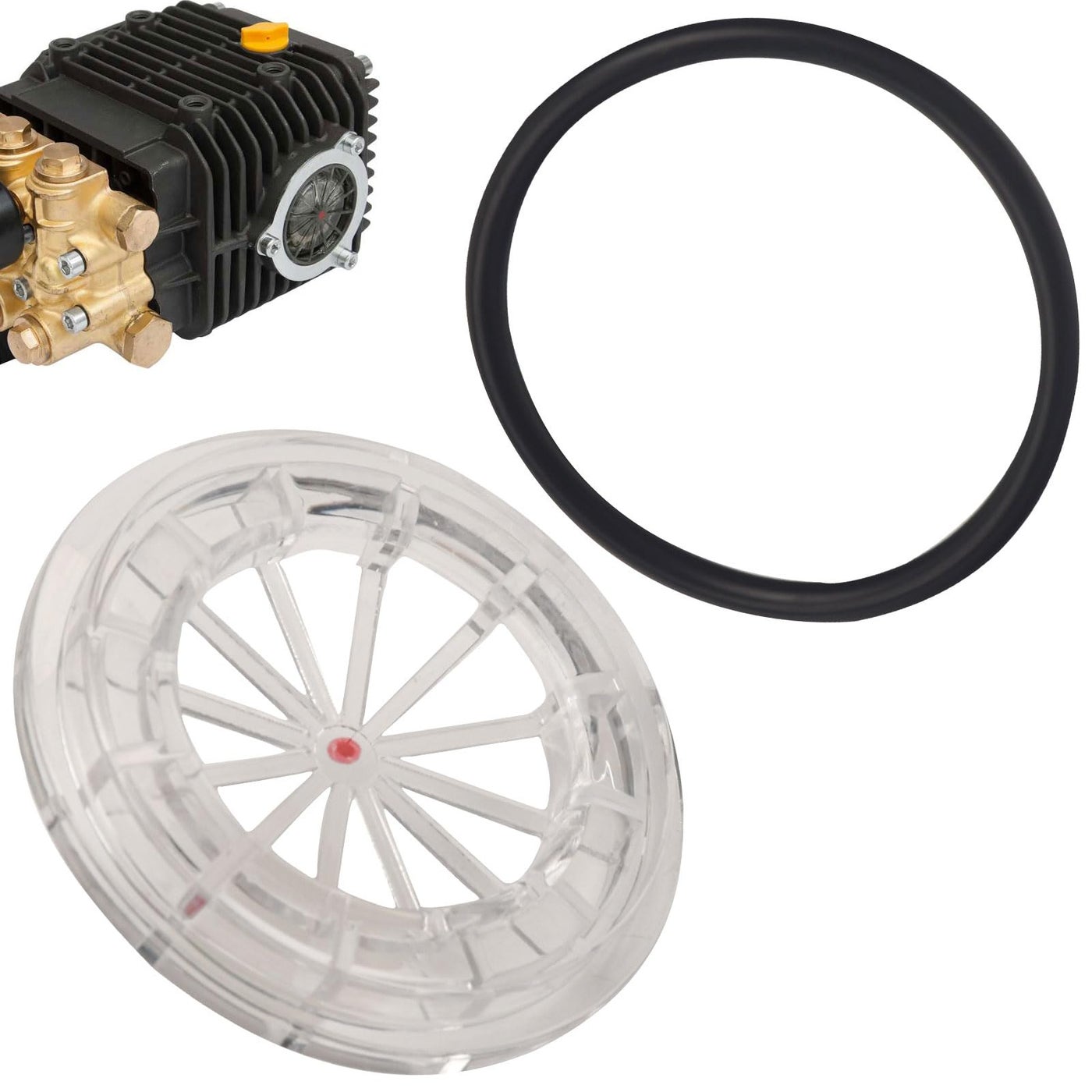 Compare Haiouus 514011467 Pressure Washer Pump Glass Oil Cover & ORing Kit Compatible with DEWALT Comet Sight at KSA Price