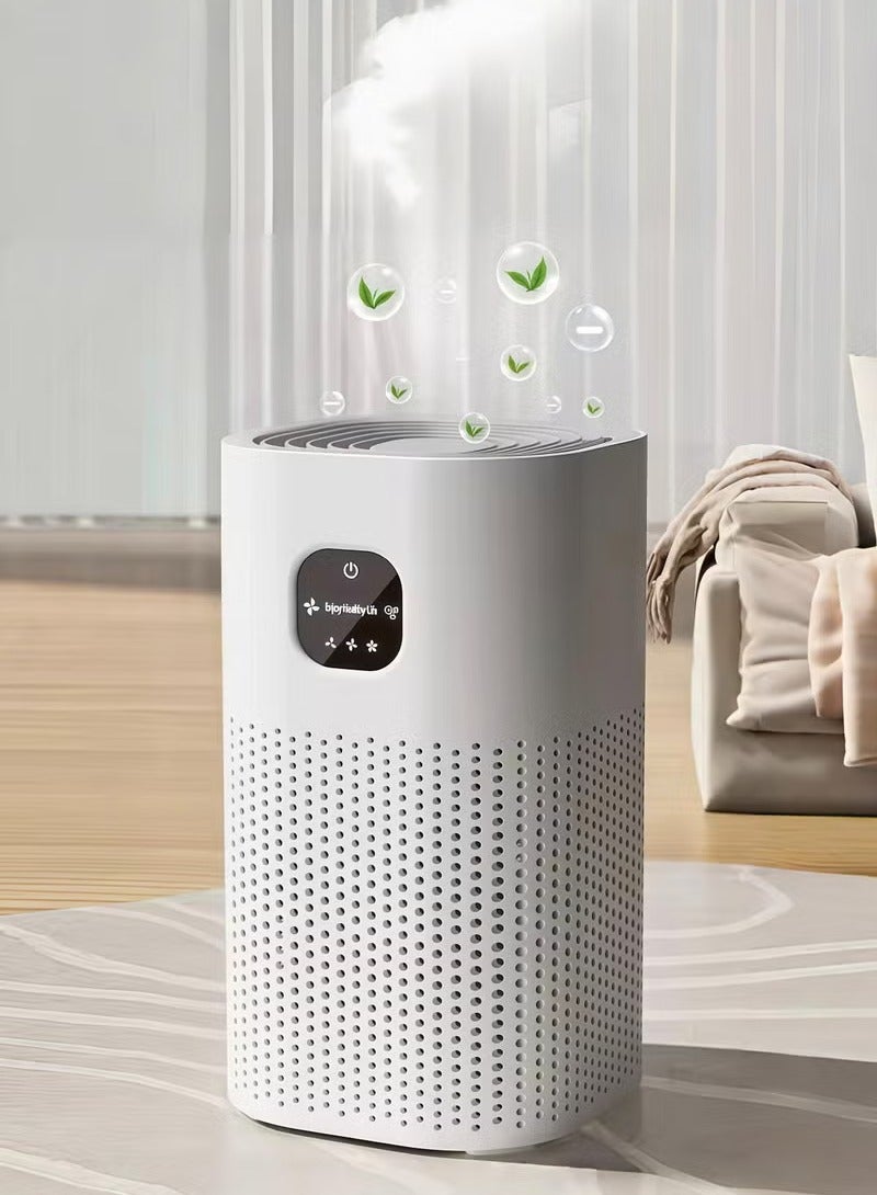 Compare 60㎡ Coverage Air Purifier with H13 True HEPA Filter 3Layer Filtration Air Quality Sensor,Removes 99.97% Dust, Pet Dander, Smoke, Formaldehyde for Home Bedroom at KSA Price