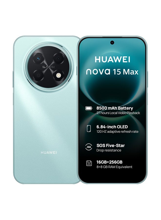 Compare nova 15 Max Dual SIM Smartphone Lake Cyan Smartphone 8GB RAM + 256GB  Middle East Version at KSA Price