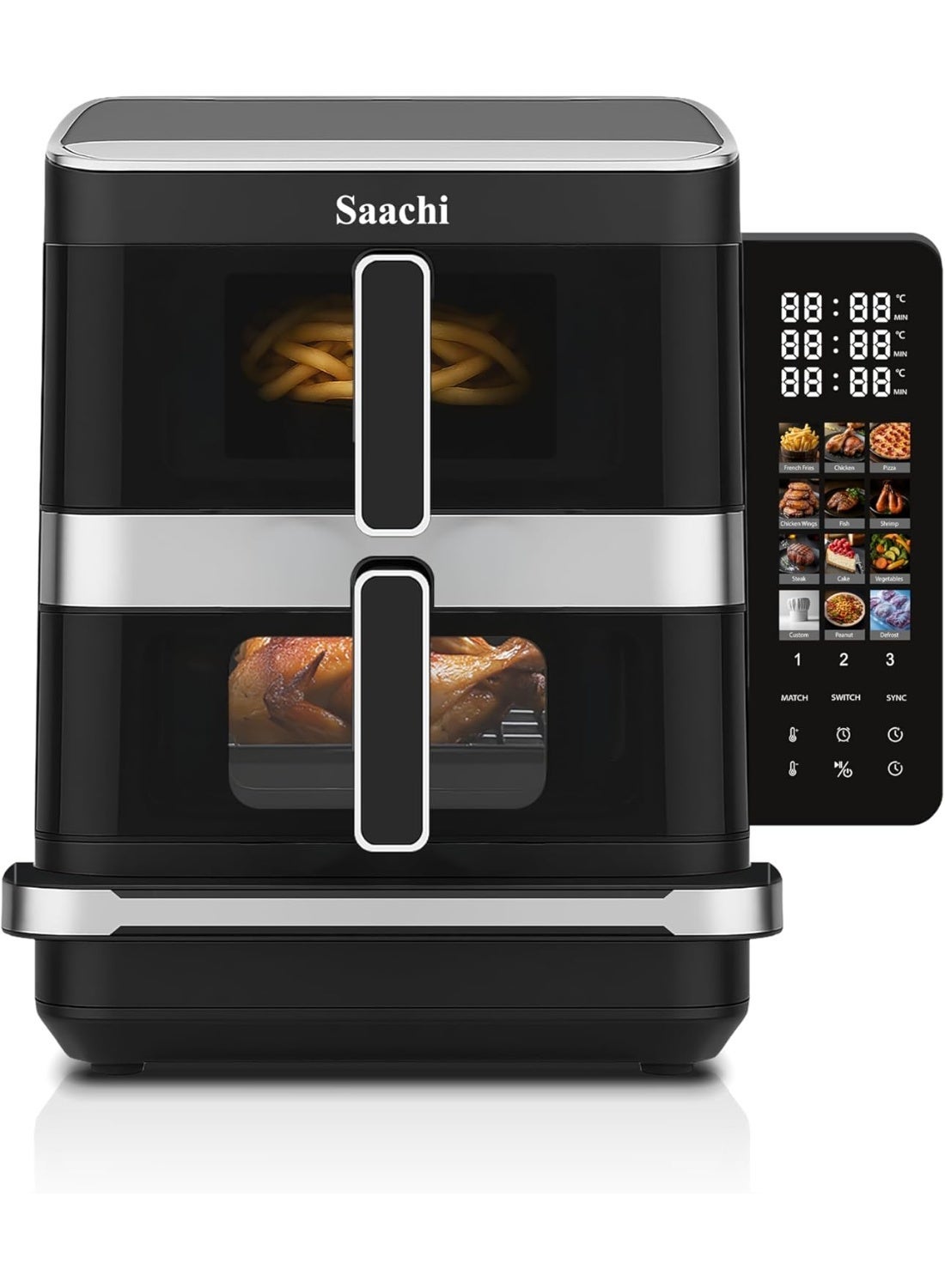 Saachi 12L Dual Zone Air Fryer NL-AF-4797D-BK,…