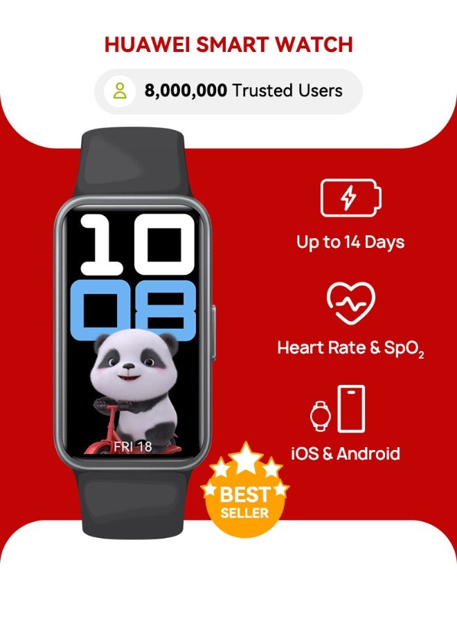 Compare Band 10 Smartwatch, Compatible with iOS Android, Emotional Wellbeing Assistant, Fast Charging And Robust Battery Life, Comfortable Wearing, ProLevel Sleep Analysis, Black at KSA Price