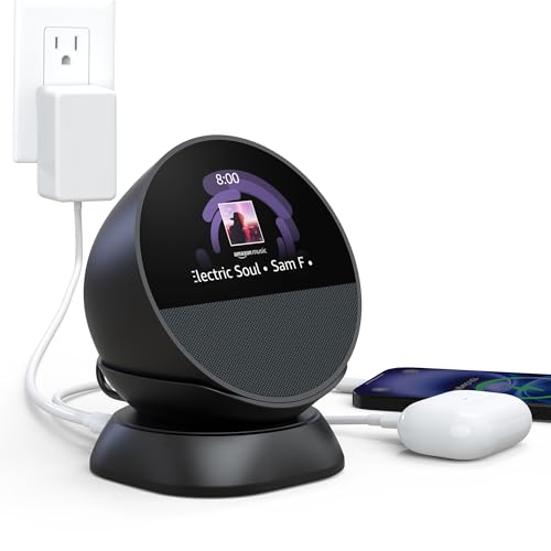 Compare HomeMount Ultimate 2024 Echo Spot Stand  Charging Hub for Echo Spot, Smartphones & More with USBCA Ports, Sleek, Stable & SpaceSaving Design at KSA Price