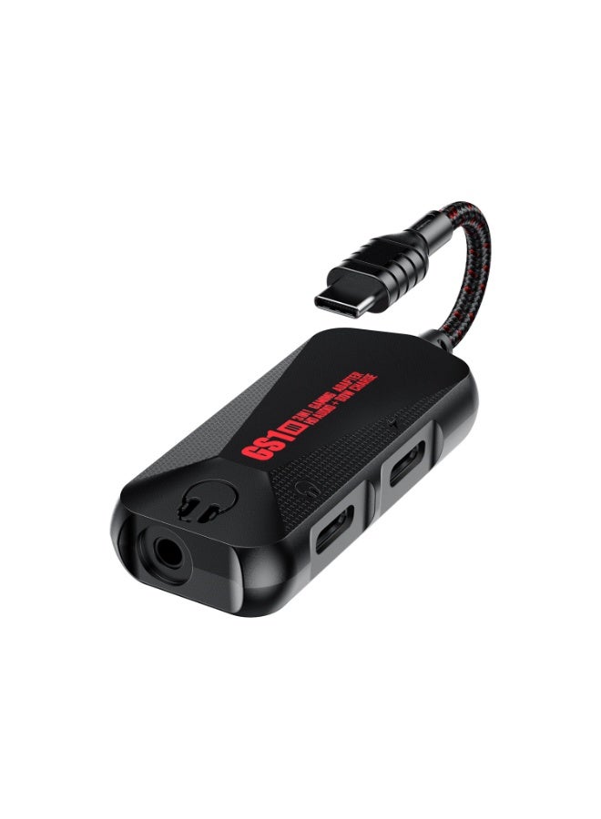 GS1 Type-C 3-in-1 Gaming Audio Adapter, 60W…