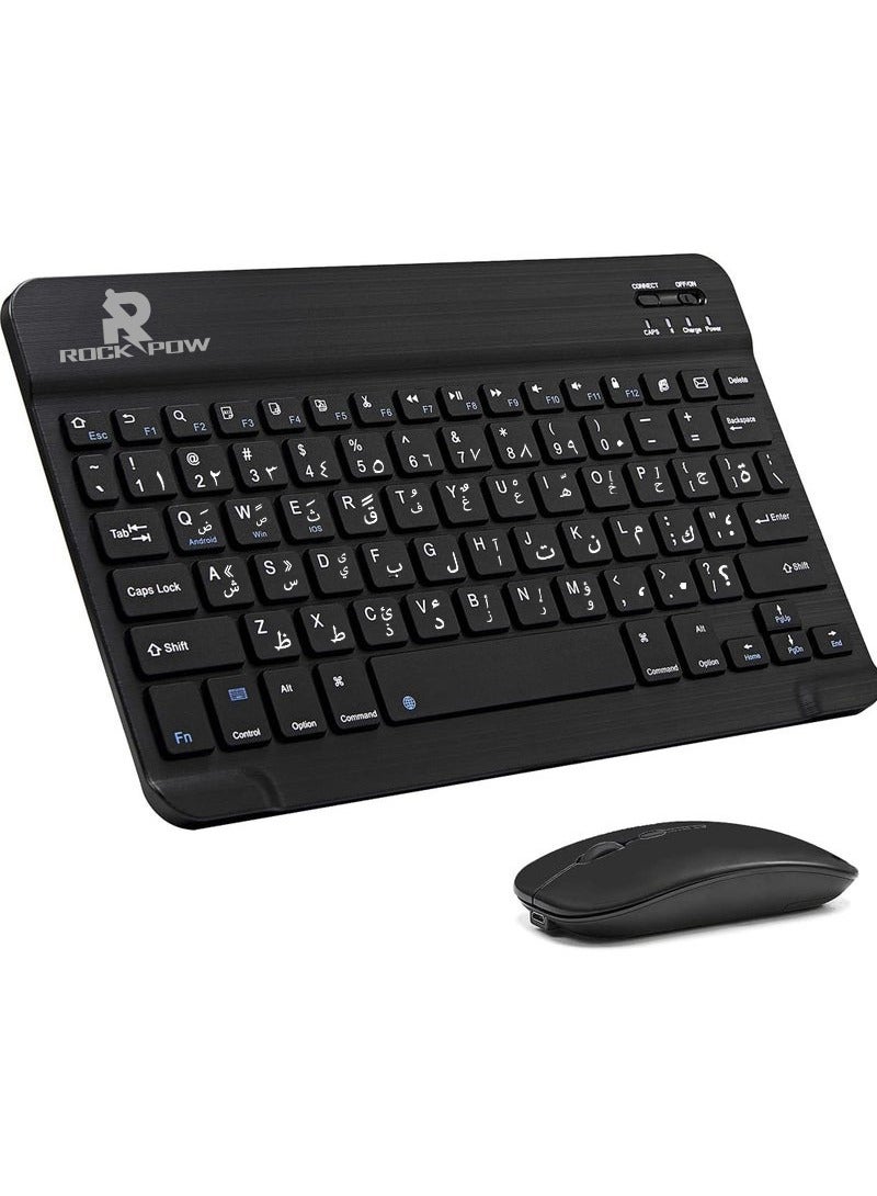 Ultra-Slim Bluetooth Arabic Keyboard and Mouse…