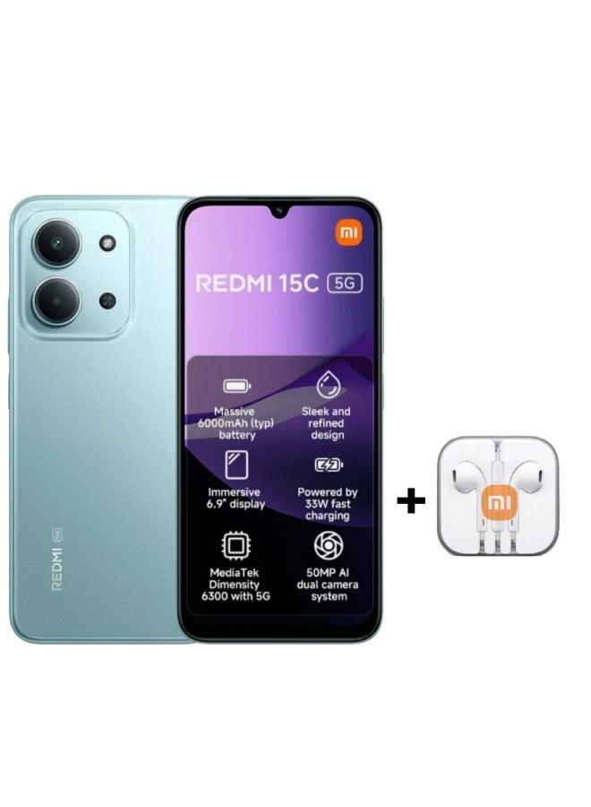 Compare Redmi 15C Dual SIM Mint Green 8GB RAM 256GB 5G + Gift  Global Version at KSA Price