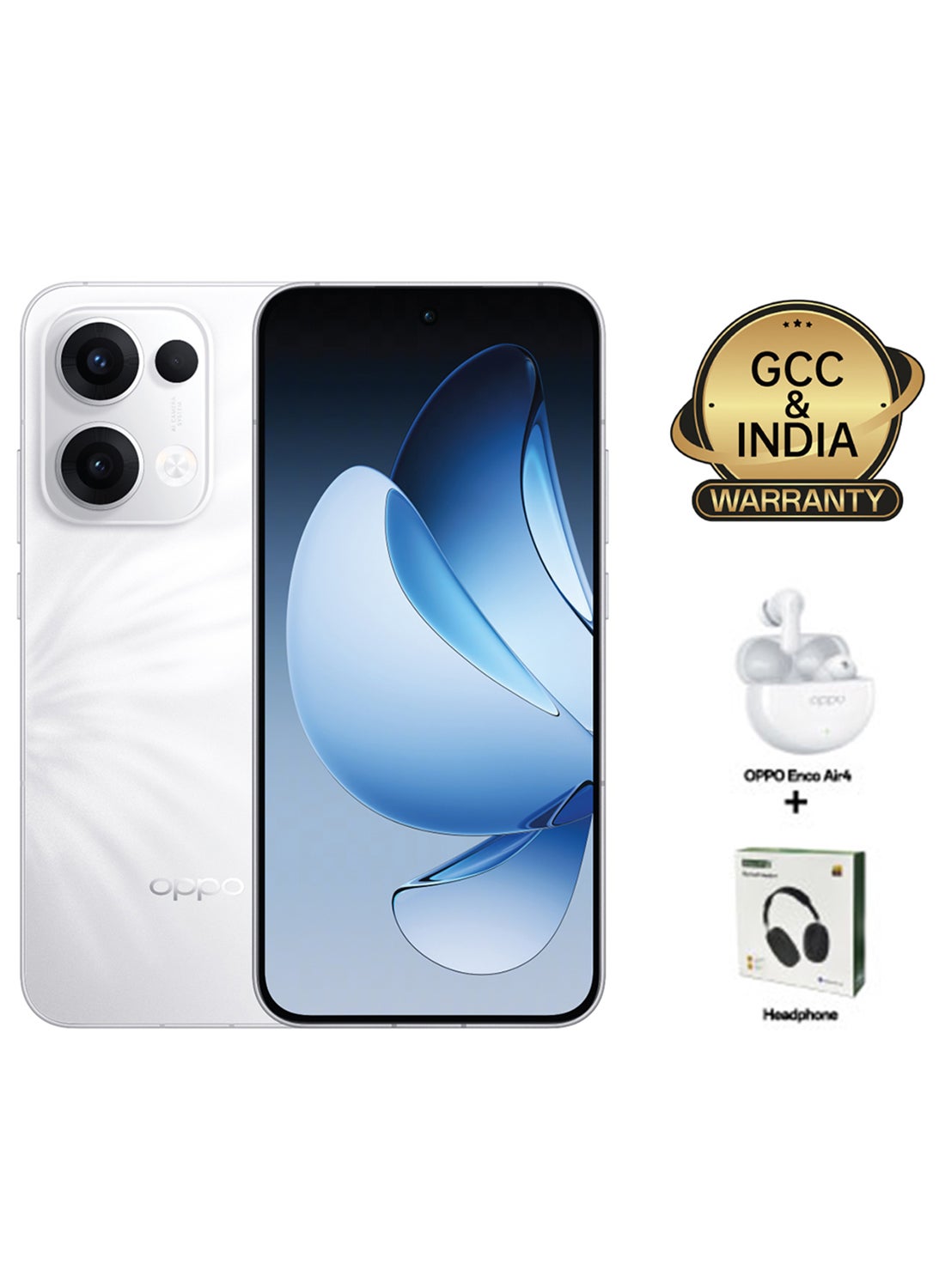 Compare Reno13 AI Phone Dual SIM 5G 512GB 12GB RAM Plume White + Oppo Enco Air4 Buds + Headphones  Middle East Version at KSA Price