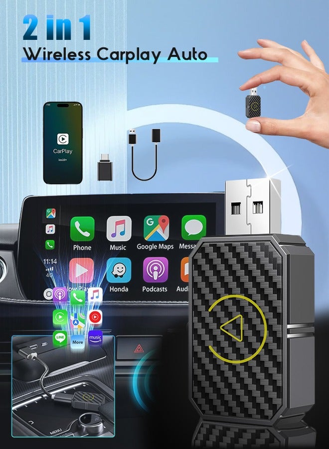 2 in 1 Wireless Carplay Auto Adapter Mini…