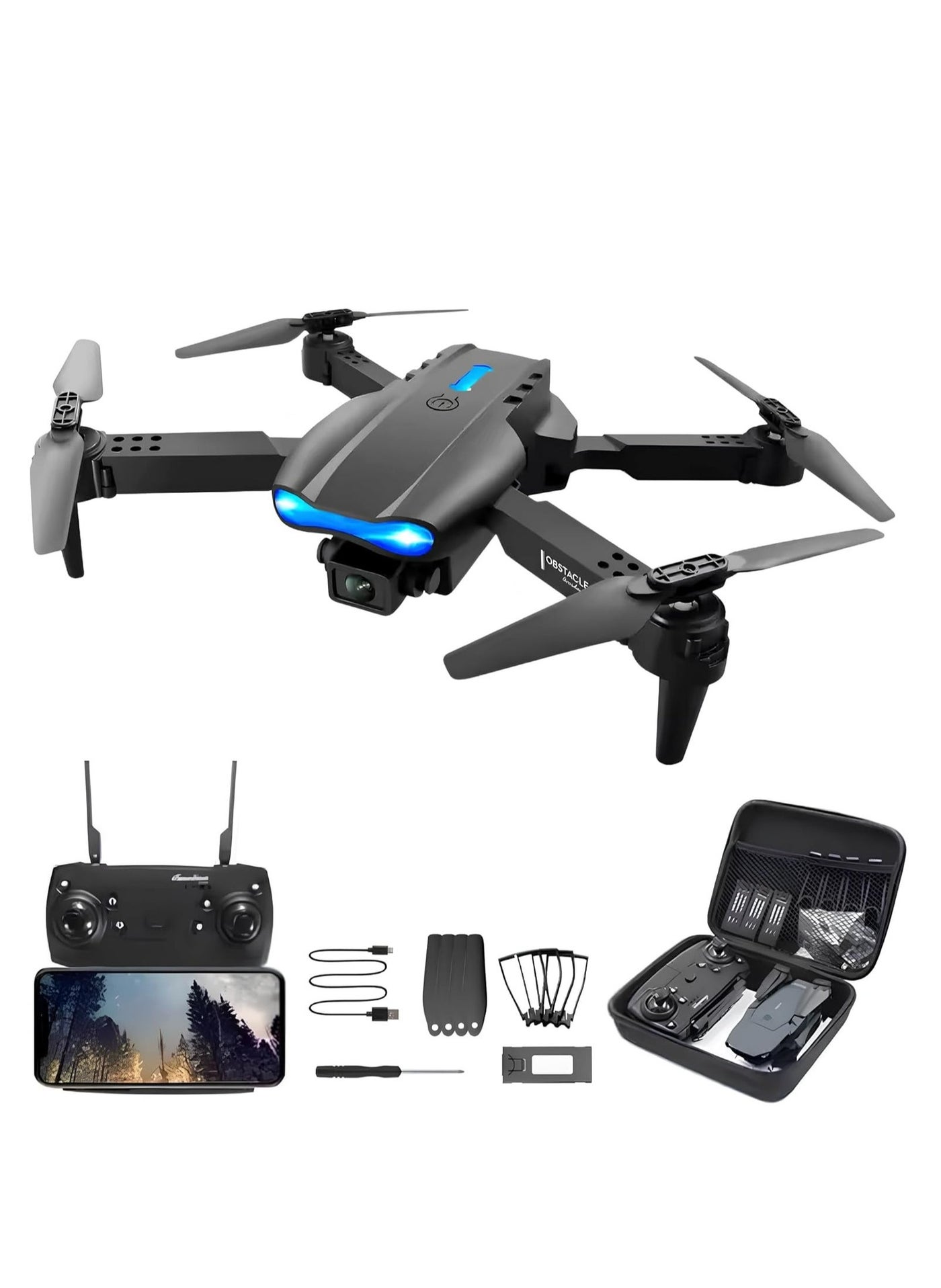 Drone with HD Camera E99 Black – Remote Controller,…