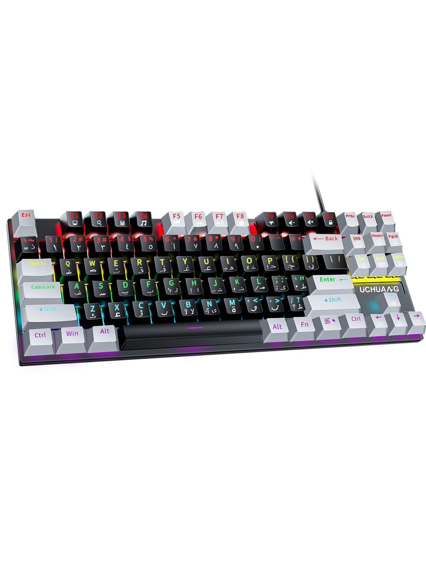 English Arabic Mechanical Gaming Keyboard with RGB…