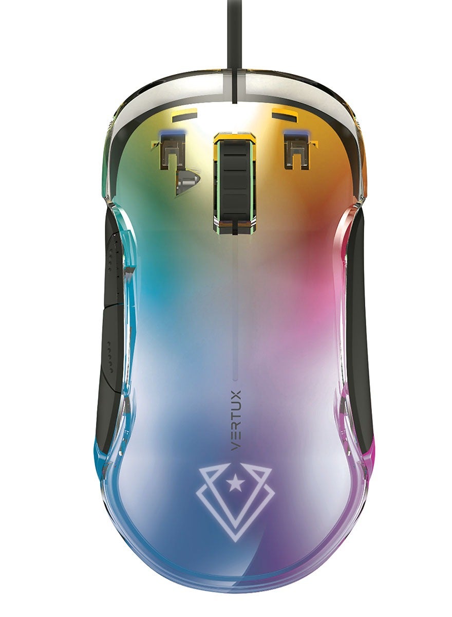 Compare RGB Wired Gaming Mouse, Lightweight 12000 DPI Gaming Mice with Polling Control Button, Translucent LEDBacklit, MultiSurface Tracking and 5 Programmable Buttons for Gamers, Phoenix Black at KSA Price