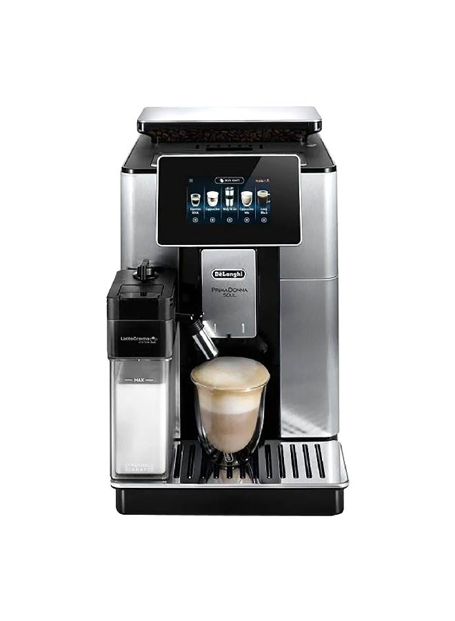Compare 1450W PrimadDonna Soul Coffee Maker Black and Silver 2.2 L ECAM610.75MB 2.2 L 1450 W ECAM610.75MB BlackSilver at KSA Price
