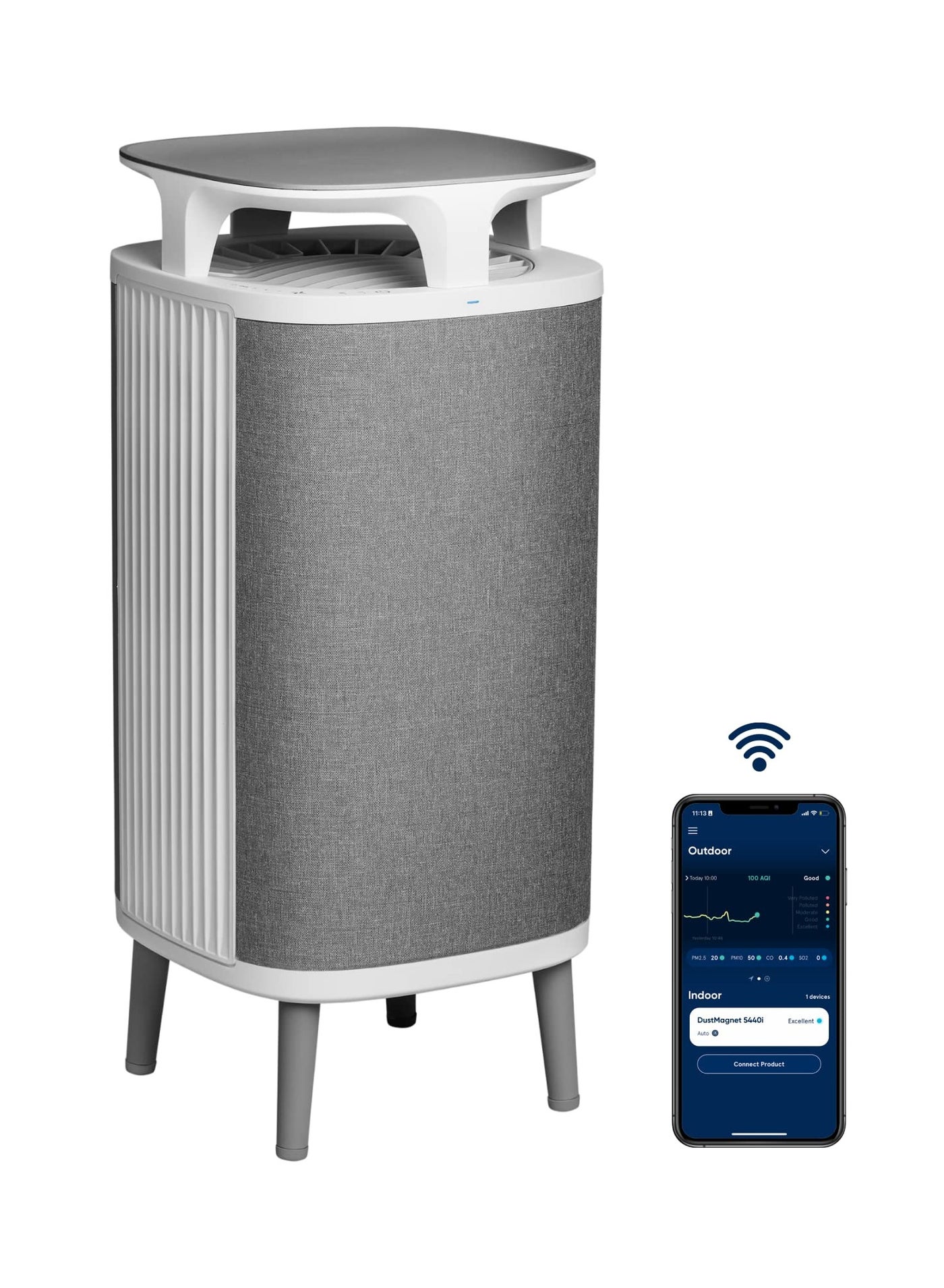 Compare DustMagnet DM5440i | Cleans Up to 33sqm every 12.5 Minutes, 391 m³h CADR, AQI, HEPASilent Technology Removes 99.97% Pollen, Dust, Mould, Bacteria, Viruses, VOCs, Smoke, Odours at KSA Price
