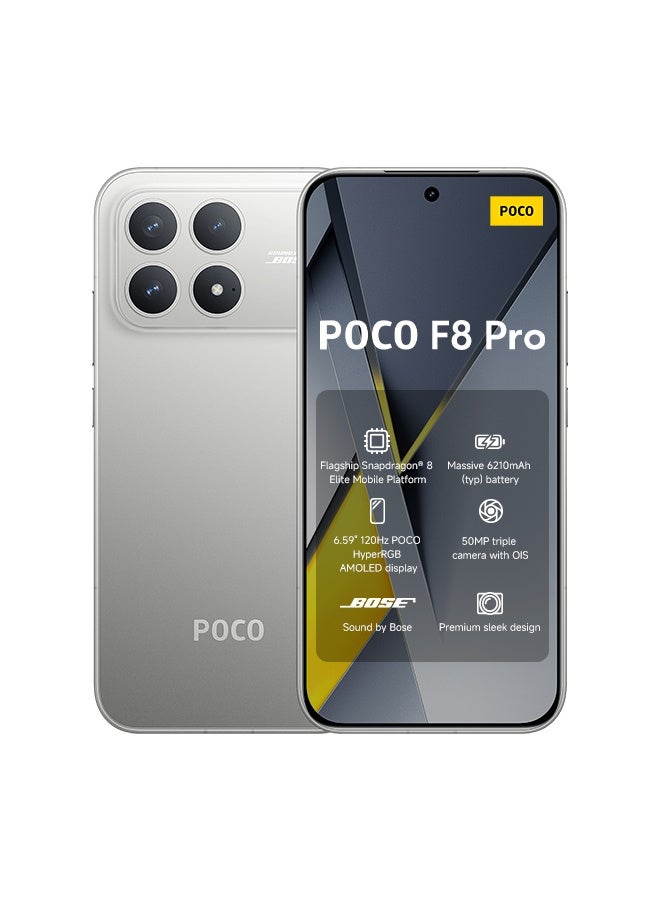 Compare POCO F8 Pro Dual SIM 5G Titanium Silver 12GB RAM 512GB  Global Version at KSA Price