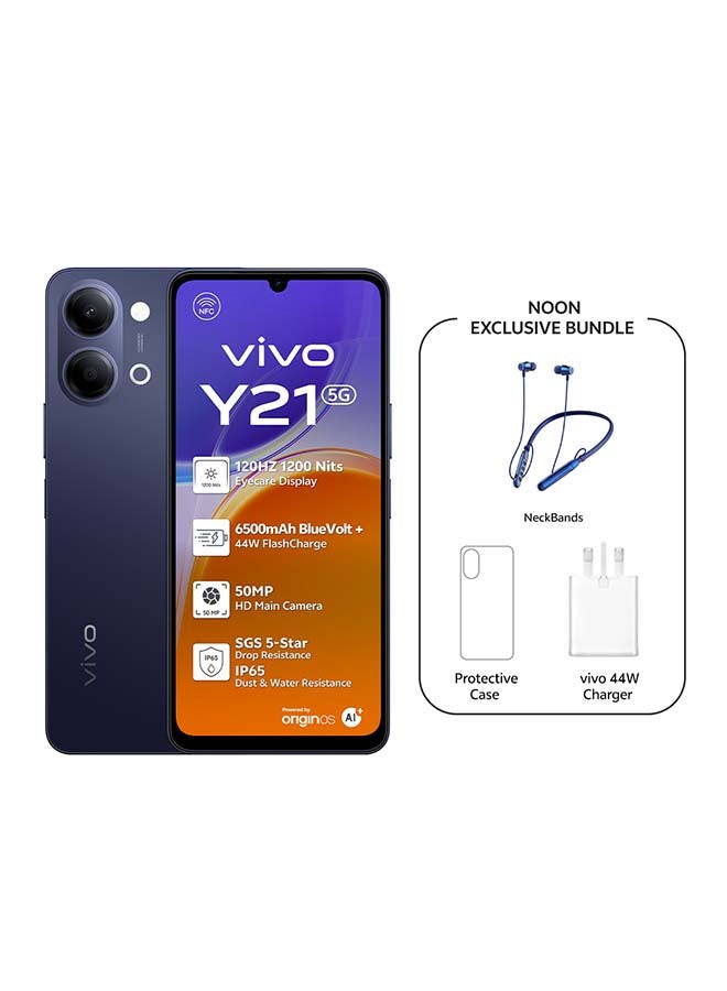 Compare Y21 AI 5G Dual SIM Black 4GB RAM 128GB With Exclusive Neckband Charger and Case Inside Phone Box Middle East Version at KSA Price