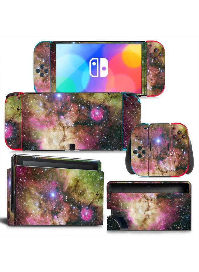 Compare Switch Oled Game Machine Full Body Color Sticker Star Color Sticker Film Handle Sticker Charger StickerColor:TNNSOLED0566 at KSA Price