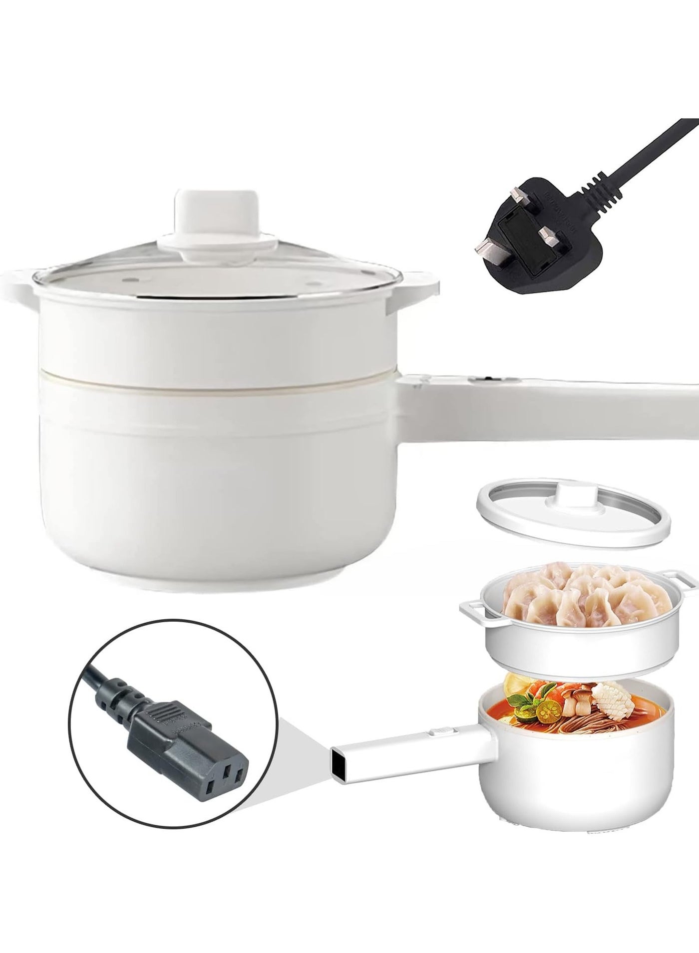 1.8L Electric Hot Pot with Steamer & Temperature Control…