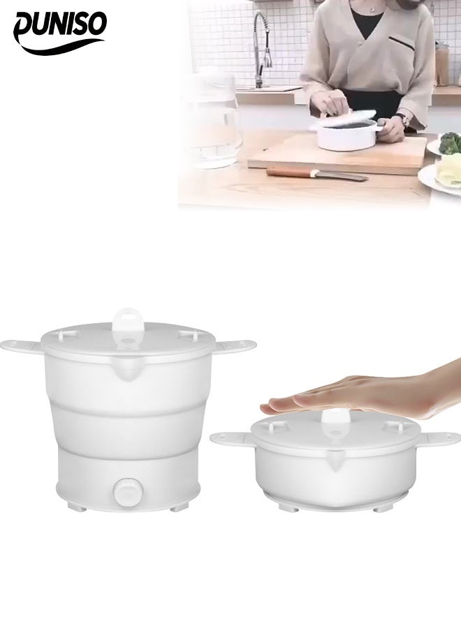 Compare Foldable Electric Pot，Foldable Electric Cooker，Electric Travel Pot ，Save Space，Easy to Clean，for Camping Travel Office Hotel Dorm，White at KSA Price