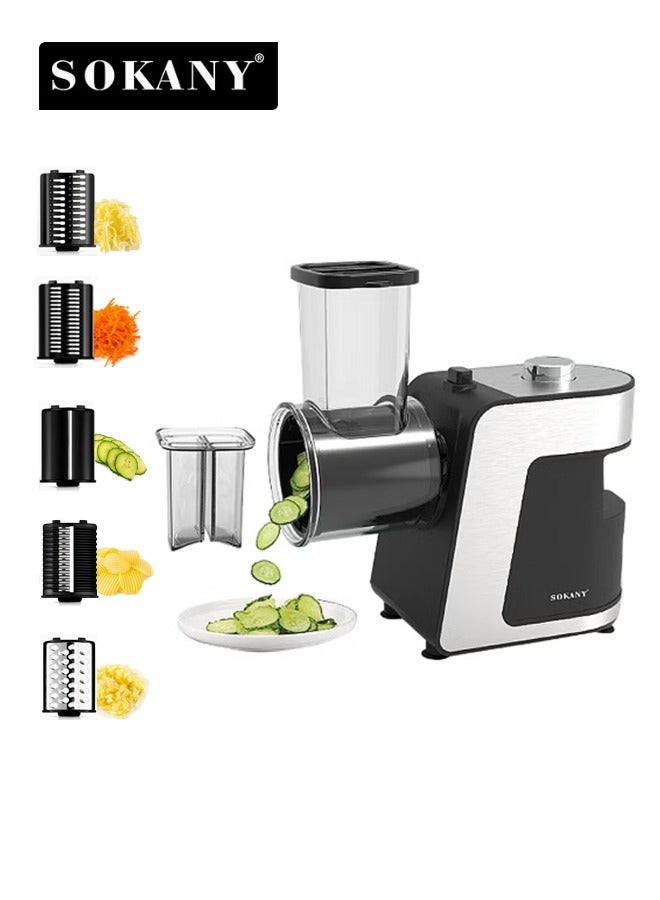 Electric Cheese Grater, Salad Maker Machine with 5…