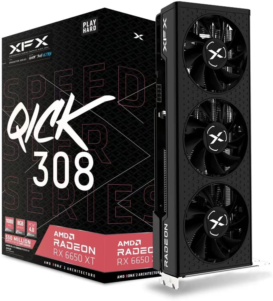 Compare Speedster QICK308 Radeon RX 6650XT Ultra Gaming Graphics Card with 8GB GDDR6 HDMI 3xDP, AMD RDNA 2 RX665X8LUDY at KSA Price
