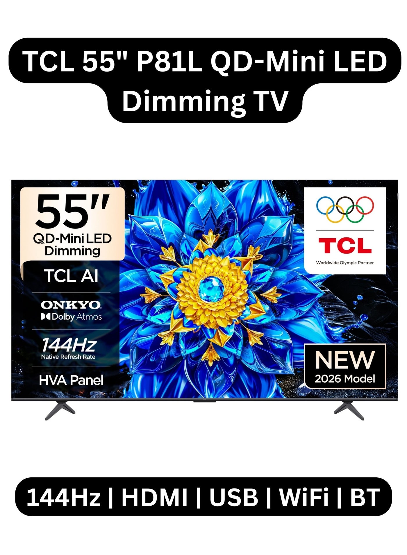 TCL 55 Inch P81L QD-Mini LED 4K Smart…