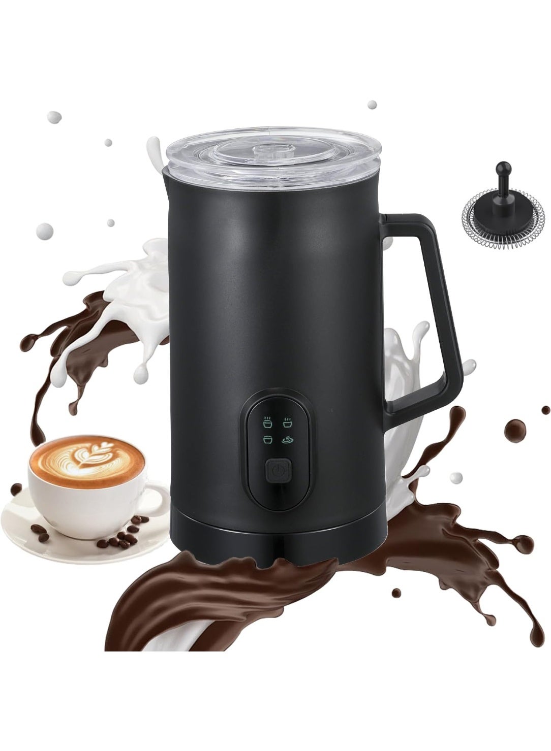 Milk Frother, 4-in-1 Electric Milk Steamer, 350ml…