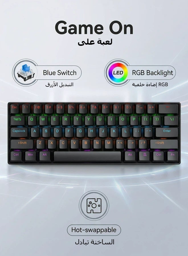 Keyboard mechanical keyboard blue switch RGB keyboard…