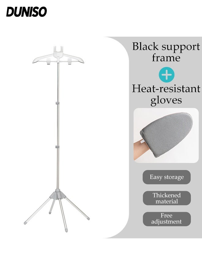 Compare Steamer Rack For Clothes,Steam Ironing Garment Rack,Garment hanger for steaming clothes with Ironing Gloves,Retractable & Foldable,for Home, Office, Commercial Use,84160cm，Grey at KSA Price