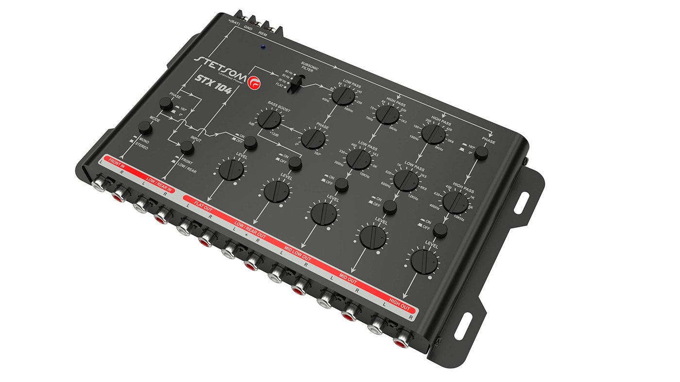 Compare Stetsom STX 104 PRO Crossover 5 Way Channels Digital Electronic Car Audio Output Signal Processor Car Audio Crossover High Precision Audio Crossover Crossover Adjustment Audio Equalization at KSA Price
