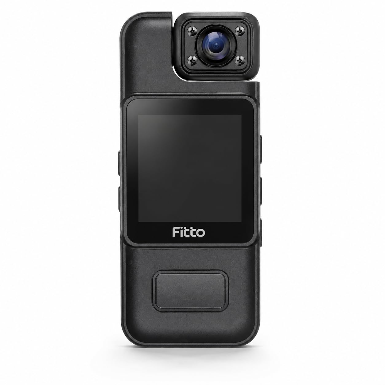 Compare Fitto HD Body Camera with 2Inch BuiltIn Screen, 140° WideAngle Lens, Rechargeable ClipOn Wearable Video Recorder for Security and Everyday Use, Black at KSA Price