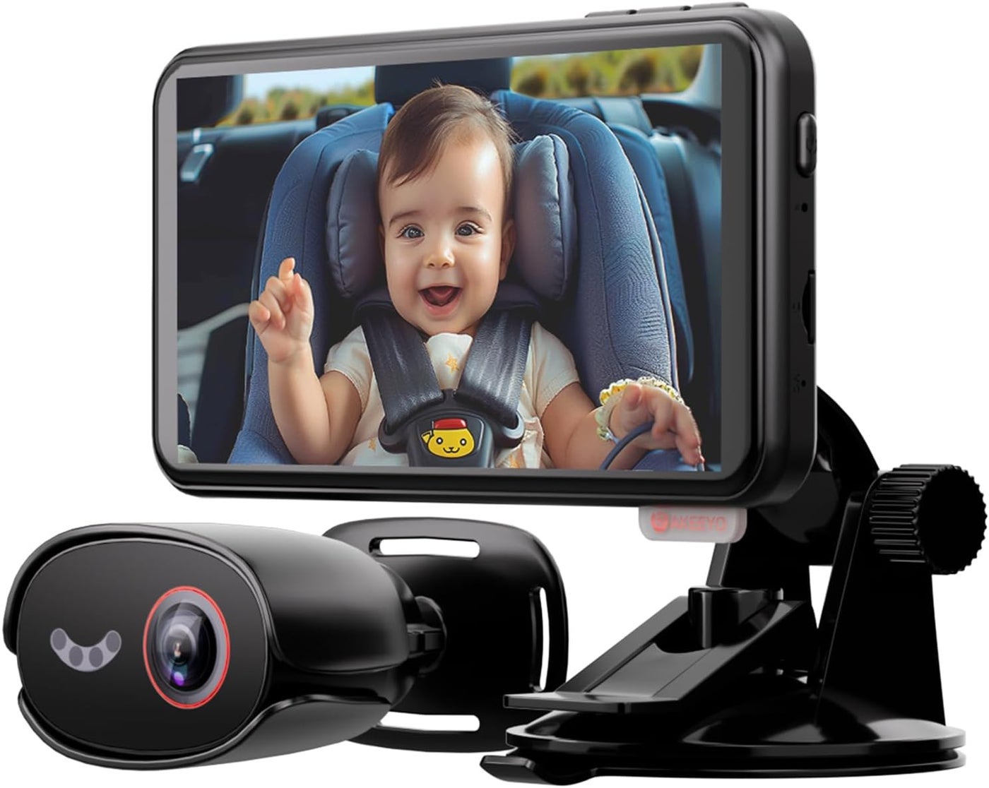 Compare Baby Car Camera with Exit Reminder55 IPS Touchscreen Car Mirror with 1080P Rear FacingAlerts to Remove BabyPet4x ZoomVoice Control AntiTheftWiFiAPPCompatible with All VehiclesAKEEYO BMCX at KSA Price