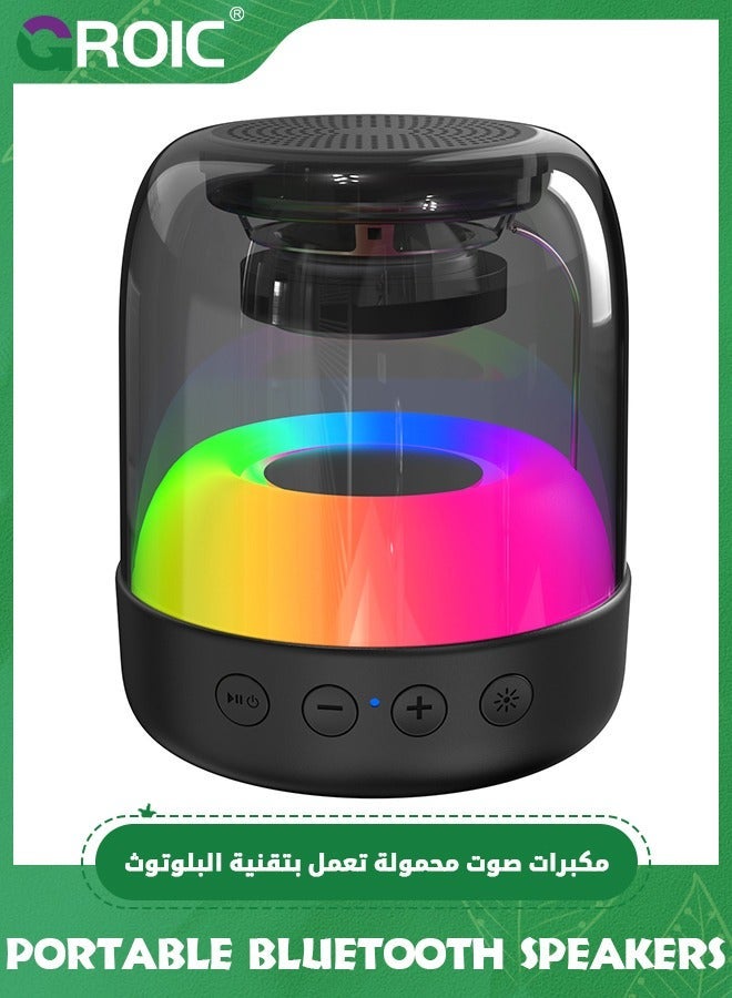 Portable Bluetooth Speakers with Colorful Lights Small…
