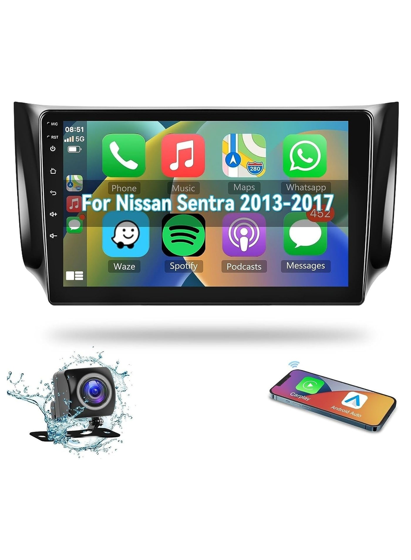 Compare Android Screen For Nissan Sentra 2012 2013 2014 2015 2016 2017 2018 2019 4GB RAM 64GB ROM Support Apple Carplay Android Auto Wireless QLED 10 Inch Touch Screen With Backup Camera Included at KSA Price