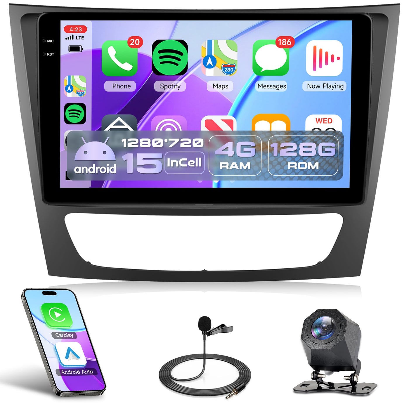 Compare 4Core 4G128G Android 15 Car Radio for Mercedes Benz E Class W211 E200 CLS E320 E500 E350 W219 20022010 Rimoody Wireless Carplay Andorid auto Mirror Link 10 INCELL Screen GPS WiFi Bluetooth 50 at KSA Price