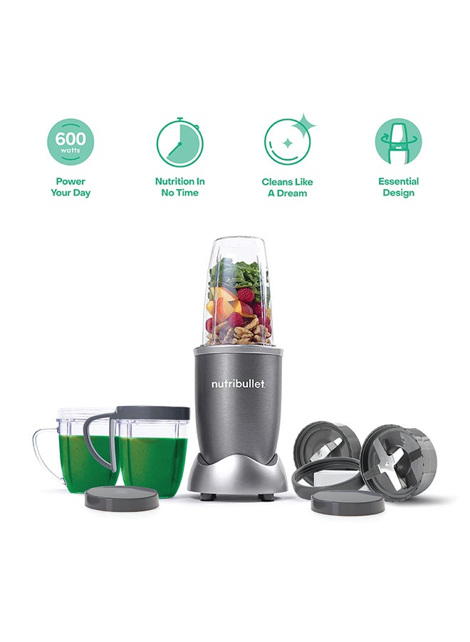 Compare nutribullet 9 Piece set Accessories 600W HighSpeed Bullet Blender, MultiFunctional Nutrient Extraction, Smoothies Maker, Easy Cleanup, 700 ml, NBR1212M, 1Year Warranty, Grey 700 ml 600 W NBR1212M Grey 700 ml 600 W NBR1212M Grey at KSA Price