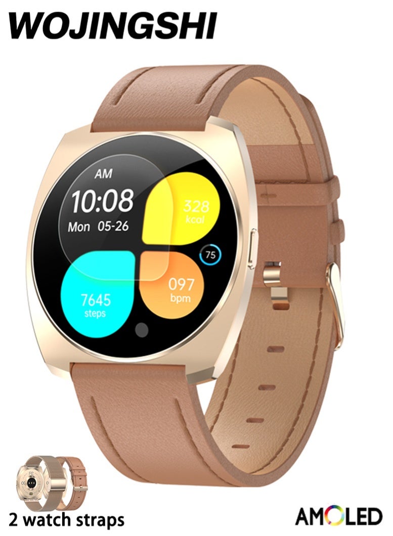 Compare Shenzhen brand WOJINGSHI H18 adult womens fashion smartwatch, 1.36inch AMOLED, IP67 dustproof and waterproof, 3D dynamic dial, Bluetooth call, blood oxygen, heart rate, blood pressure, sleep, step counting, exercise, calorie consumption, w at KSA Price