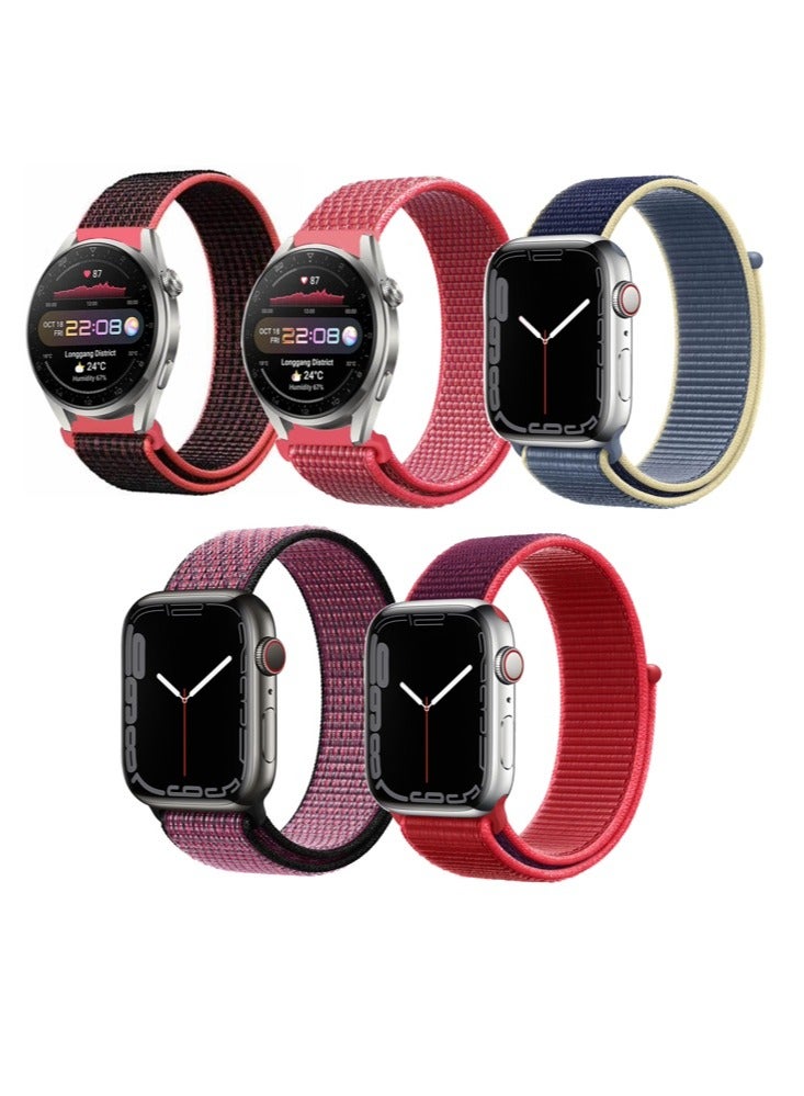 Compare 5pcs Watchband Bundle Compatible with all Samsung, Huawei, Amazfit, Fitbit and Honor with 20mm band size at KSA Price