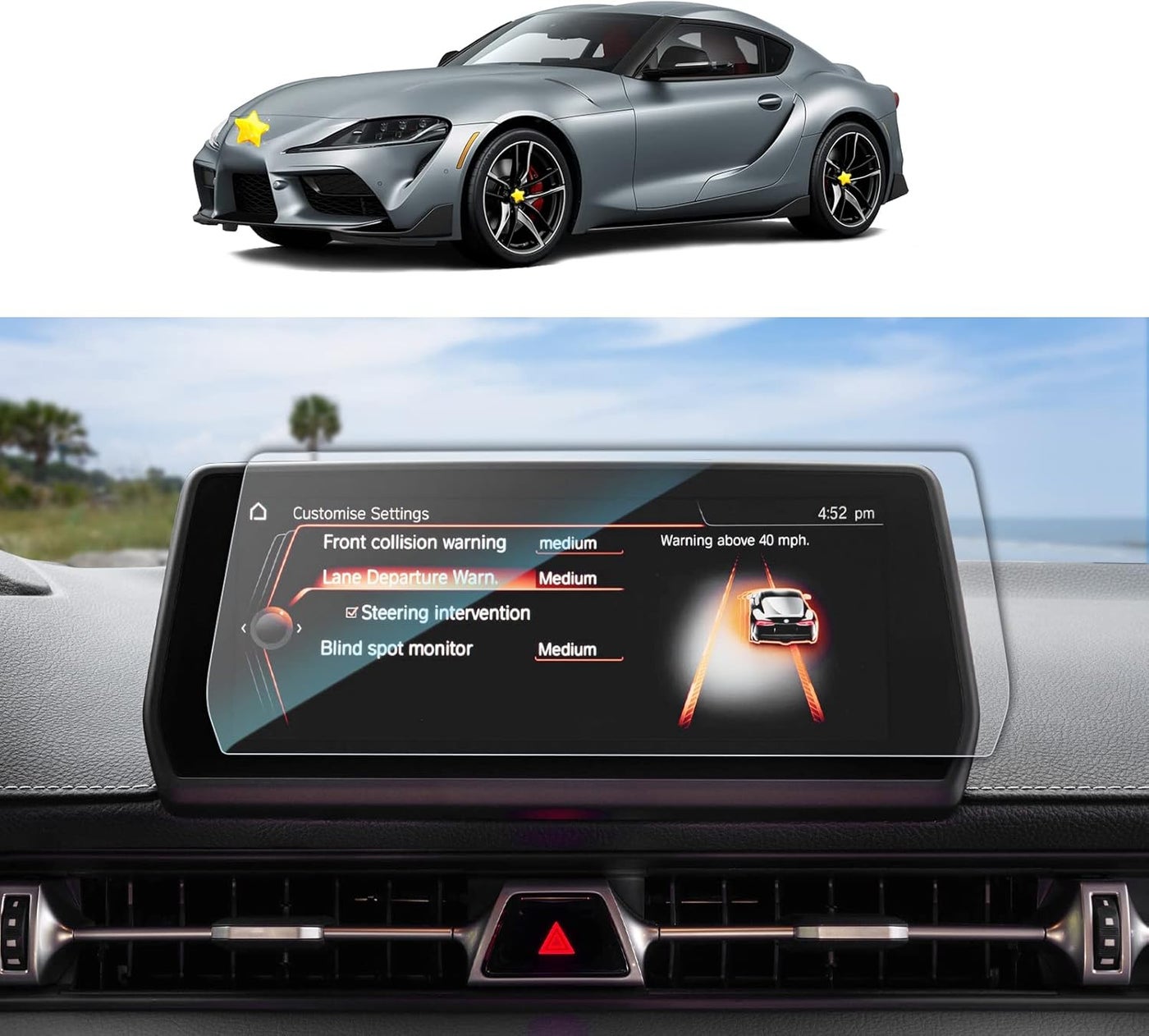 Compare SKTU Tempered Glass Screen Protector for 20202026 Toyota GR Supra 8.8 Inch Navigation Display at KSA Price